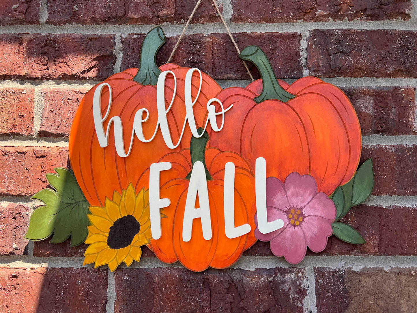Hello Fall Pumpkin Sign
