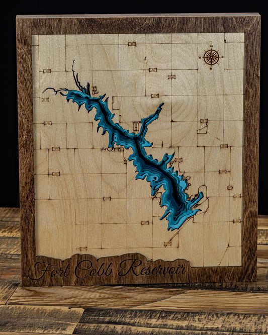 Ft Cobb Lake Map