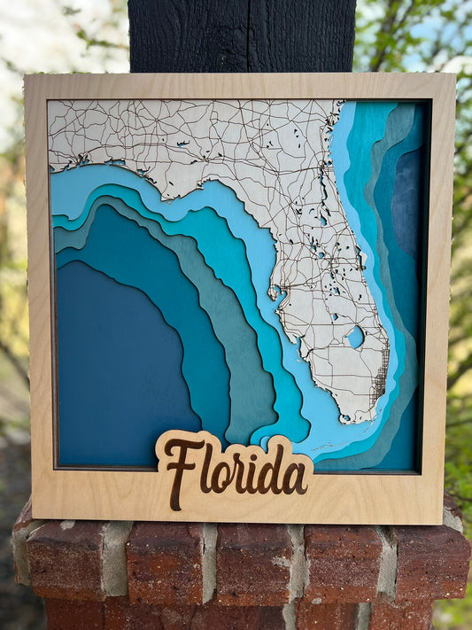 Multi Layered Florida Map