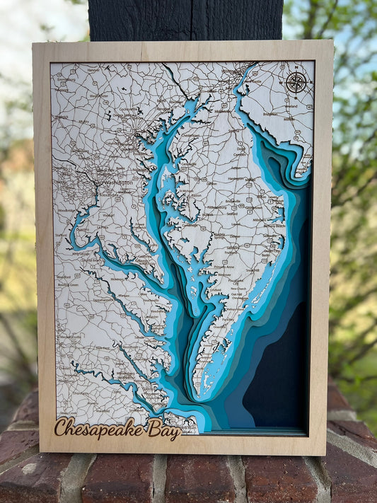 Multi-layered Map of Chesapeake Bay