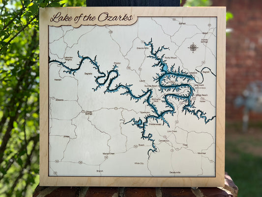 Multi-layered Lake of the Ozarks Map