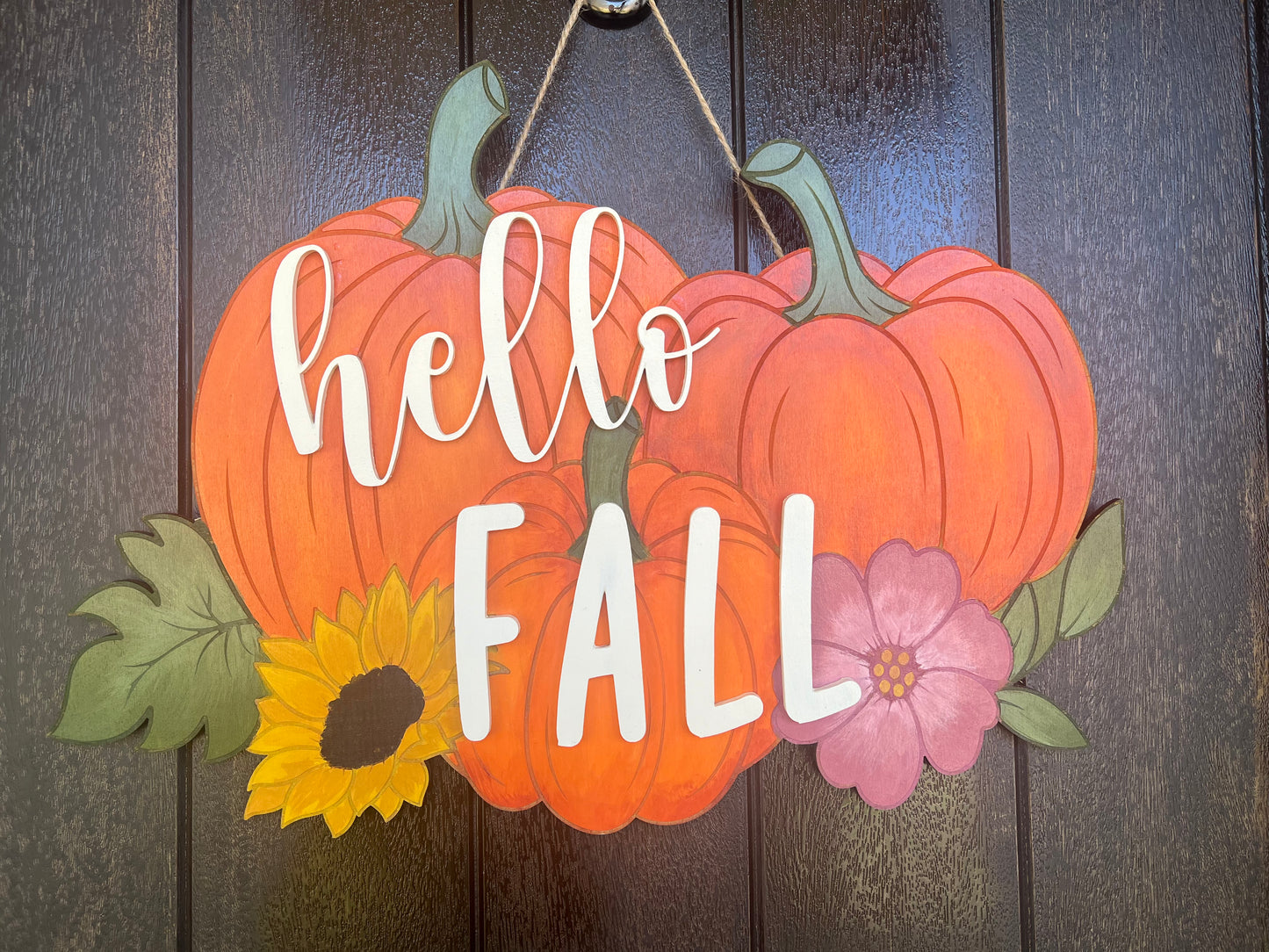 Hello Fall Pumpkin Sign