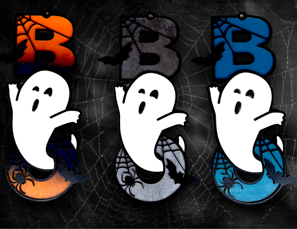 Boo Custom Ghost “Boo” Sign – Etched Custom Design Studio