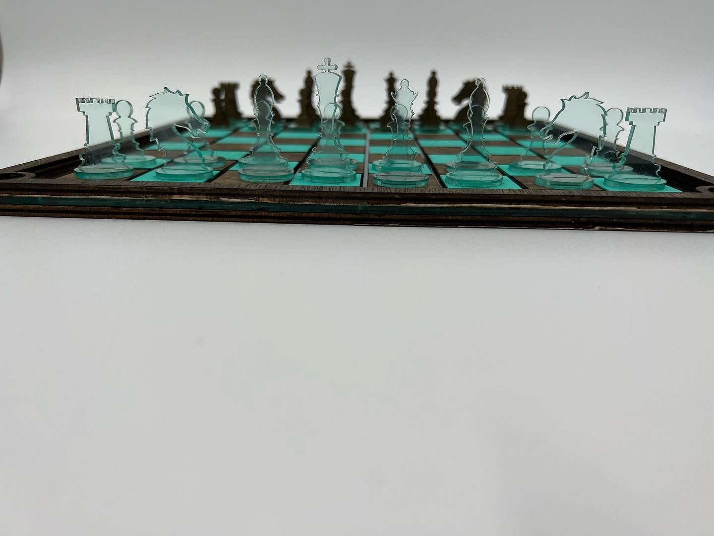 Wood and Acrylic Chess Set